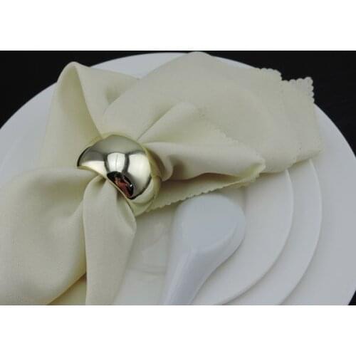 10pcs/lot Golden napkin ring napkin buckle napkin holder for hotel dining table and wedding party decoration