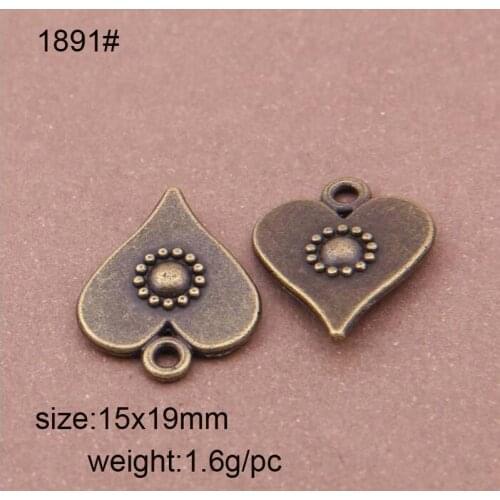 25pcs 15x19mm Vintage Heart Charms With Sun In The Center Fit For Pendant Bracelet Jewelry Findings