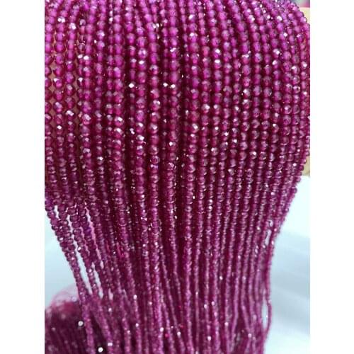 5AAAAA natural red corundum stone face spherical 2MM/3MM/4MM