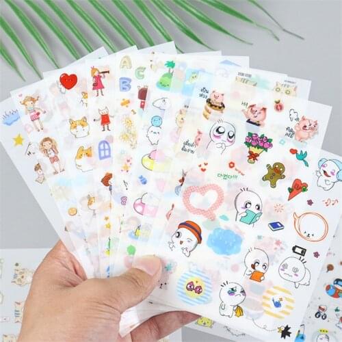 6Pcs/Secret Cartoon Hand Account Sticker DIY Sticker Car Motorcycle Luggage Laptop Bike Scooter Toys