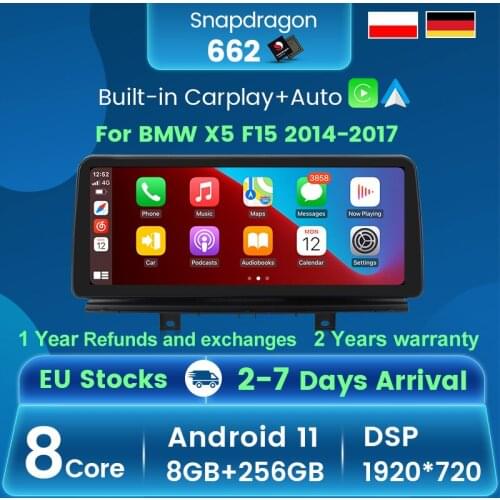 8G+256G 12.3" 1920*720 Android all in one Car Multimedia Player Navigation Connected Systems For BMW X5 F15 X6 F16 2014-2019 NBT