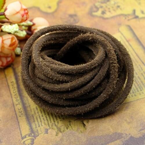 BASEHOME 2meters/lot 3/4/5/6/8mm Genuine Cow Leather Cord Brown Bracelet Cord DIY Bracelets Necklace Making Craft