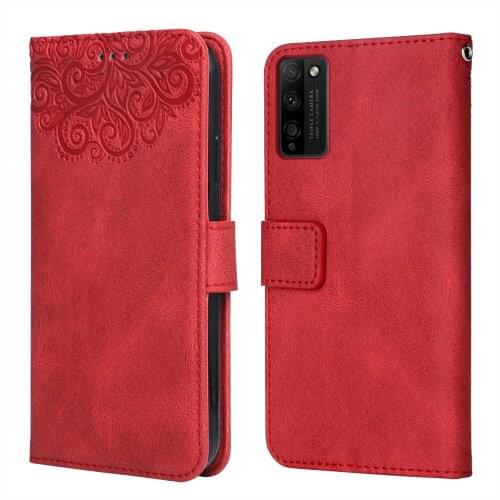 For Huawei Honor 30 Lite Flower Embossing Case MXW-AN00 6.5'' Wallet Flip Leather Case for Huawei 30 Lite Cover