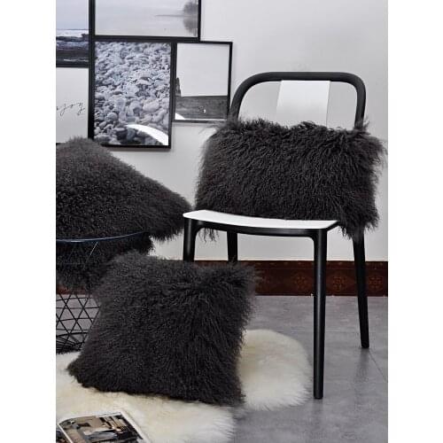 CX-D-01 Real Tibet Sheep Fur Chair Cushion Cover Pillow Case Covers for Sofa Decor