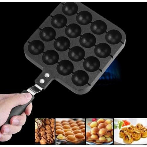Kitchen 16 Cavities Aluminum Alloy Takoyaki Pan Takoyaki Maker Make Octopus Small Balls Baking Pan Home Cooking Supplies Tools