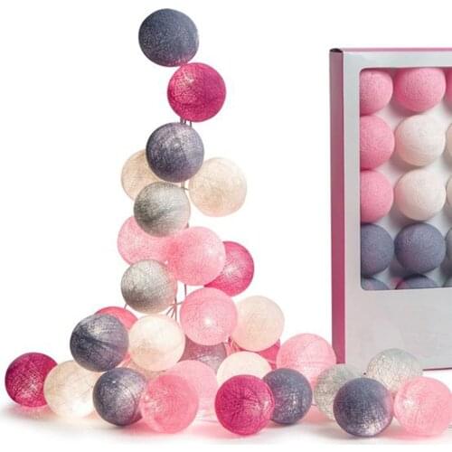 10/20/30/40LEDs Fairy Cotton Balls String Lights Led Garland Lights Christmas Lantern Outdoor Garden Wedding Holiday light