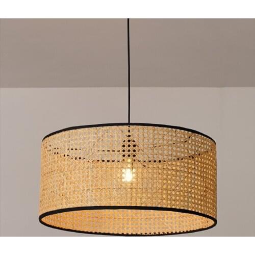 Chinese Bamboo Chandeliers Modern LED Decoration Living Room Hand-woven Pendant Lights Japanese Pastoral Hanging Lighting Lamp