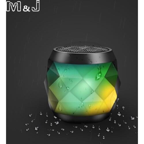M&J Portable Mini Bluetooth Speakers Wireless Hands Free Waterproof LED Speaker Sound Music For iPhone X Samsung Mobile Phone