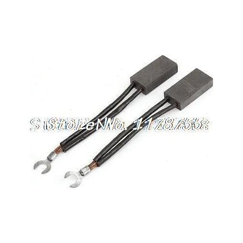 2 Pieces 10mm x 20mm x 40mm Electric Motor Copper Carbon Brushes with Leads