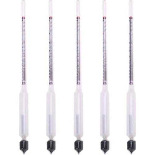 5 Pcs Hydrometer Tester Vintage Tools Alcoholmeter Alcohol Meter Wine Concentration Meter 0-100 hydrometer alcohol Tools G88A