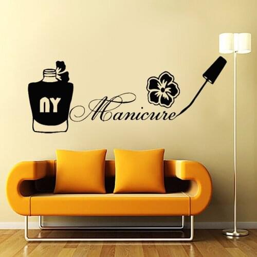 Manicure Salon Wall Decal Nails Art Nail Polish Nail salon Vinyl Wall Sticker Nail salon Decoration Manicure Design Poster Z889
