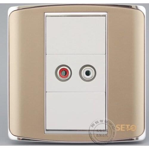 Wall Face Plate AV Audio Video Champagne Color Outlet Socket Assorted Panel Faceplate