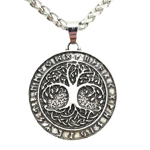 Nostalgia Tree Of Life Amulet Norse Runic Runes Talisman Viking Jewelry Necklace Gothic Accessories