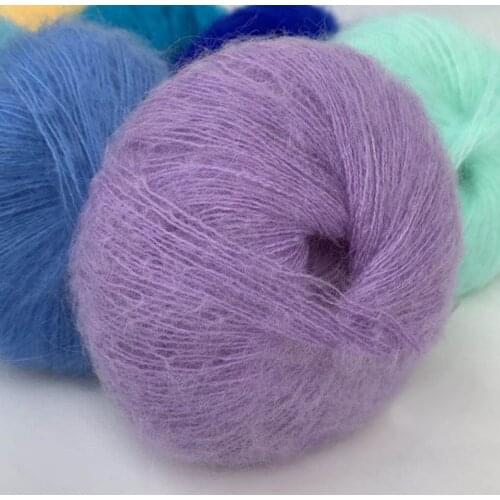 New Solid 25g/ball Knitting Scarf Yarn Soft Thin Plush Hand Crochet Thread Sewing DIY Winter Shawl Infant Shoes Yarn Accessories