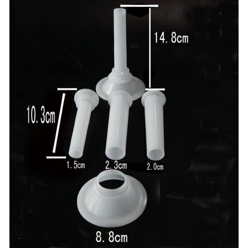 New 4pc/Set Food Grade Quality Meat Grinder Filling Meat Tube Sausage Filling Handmade Sausage Tube with 8.8cm Base