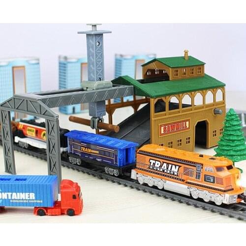 New Electric Train Childrens Railway Set Model Train Toy For Kids Electric Rc Trains Set Railway Trains Toy Rails For Children