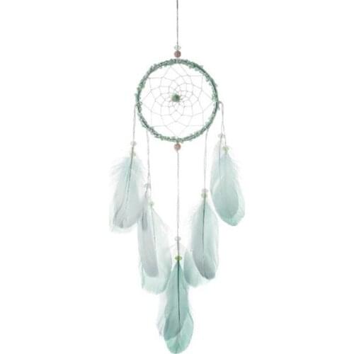 New Handmade Dream Catcher Net with Feathers Wall Hanging Dreamcatcher Craft Gift Christmas Decoration for Home -50cm