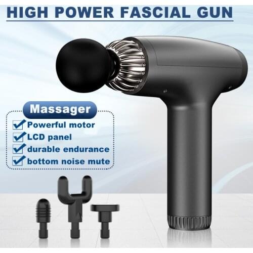 New Smart Fascia Gun Muscle Relaxer Five Types of Massage Heads Portable Electric Massager Vibration Handheld Impact Massager