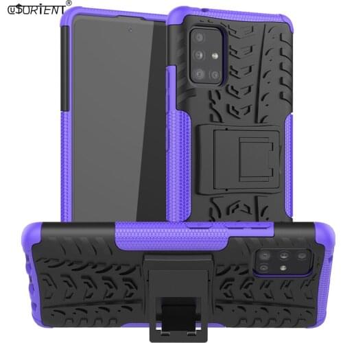 Rugged Phone Cover for Samsung Galaxy A51 5G Hybrid Armor Bumper Case SM-A515F/DSN SM-A516B/DS Kickstand Shockproof Fitted Shell