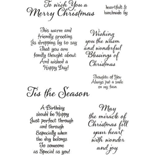 Christmas Quote Clear Stamps Transparent Silicone Stamps For Scrapbooking Card Art Craft Stamps