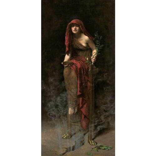 John Collier Priestess of Delphi Art Film Print Silk Poster Home Wall Decor 24x36inch