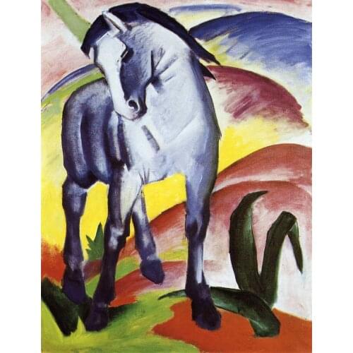Blue Horse by Franz Marc oil Painting Canvas High quality hand painted abstract modern art for room decor