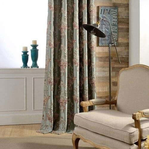 Precision Curtain Jacquard Fabric New Chinese Light Luxury Curtain Fabric European Style Blackout Living Room Bedroom Curtains