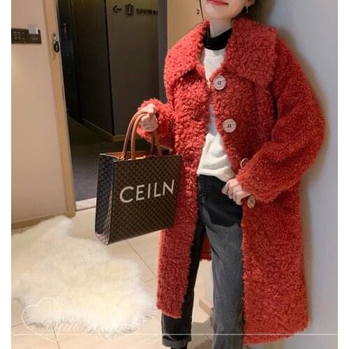 Womens Real Fur Coat 100% Wool Female Jacket Autumn Winter Clothes Women Korean Coats and Jackets 2021 Mulheres Casacos Pph1619