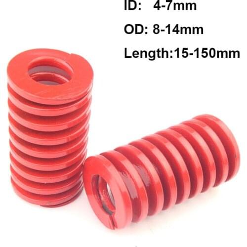 1Pcs Red Medium Load Die Mold Springs Spiral Stamping Compression Spring OD8-14mm ID4-7mm