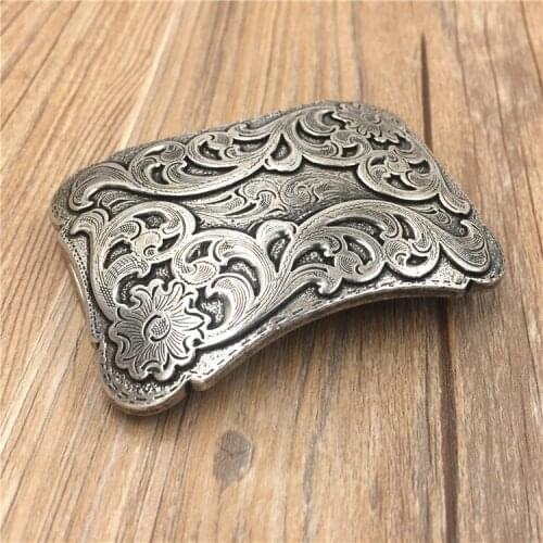 Luxury beautiful vintage vine carved design solid brass material DIY leather craft belt buckle 40mm inner width 1pc