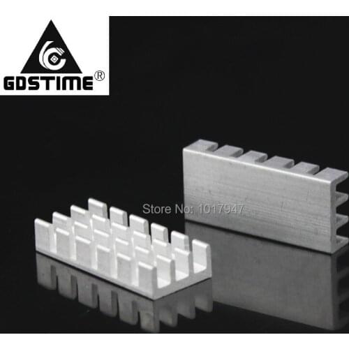 50 Pieces lot 25x11x5mm Aluminum Heatsink Radiator Cooler 3M Tape for Electronic IC LED Computer