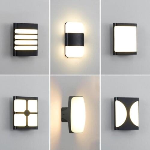 Aluminum LED Wall Light Waterproof IP55 Porch Garden Wall Lamp Indoor Bedroom Bedside Decoration Lighting Lamp Outdoor Lighting