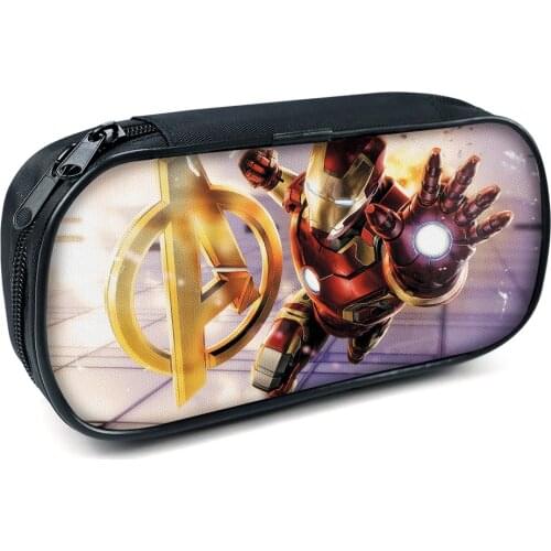 Marvel Pencil Case The Avengers Iron Man Pencilcase School Pen Case Supplies Pencil Bag School Box Pencils Pouch Stationery Gift