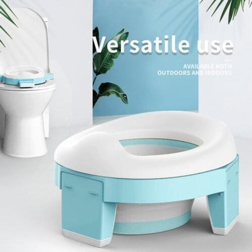 Lets Make Baby Portable Folding Toilet 0-3 Years Old Baby Girl Boy Toilet Training Multifunction Outdoor Travel Childrens Pot