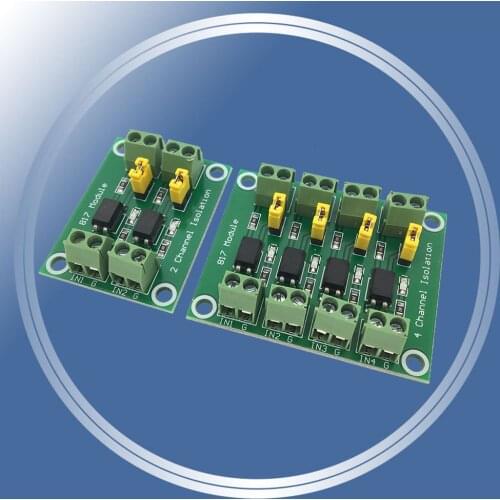 PC817 3.3V-30V 2 Way 4 Channel Optocoupler Isolation Board Voltage Converter Adapter Module Driver Photoelectric Isolated Module