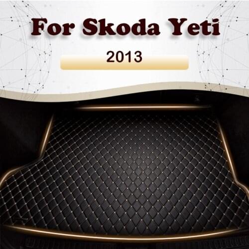 Car trunk mat for Skoda Yeti 2013 Cargo Liner Carpet Interior Parts Accessories Cover