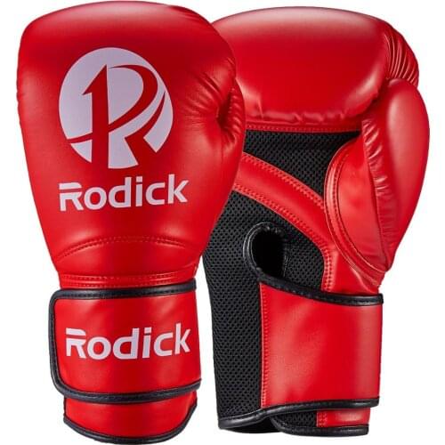 Rodic Red Boxing Gloves 16 / 14 /12/10 Oz Kickboxing Punching Bag Sparring Training for Men Women
