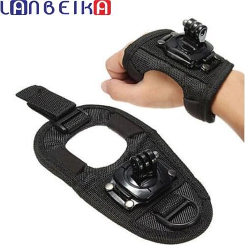 Glove Wrist Band 360 Degree Swivel Rotation Hand Strap Tripod Mount For GoPro 8 7 6 5 4 SJCAM SJ4000 SJ5000 SJ6 SJ8 YI DJI OSMO