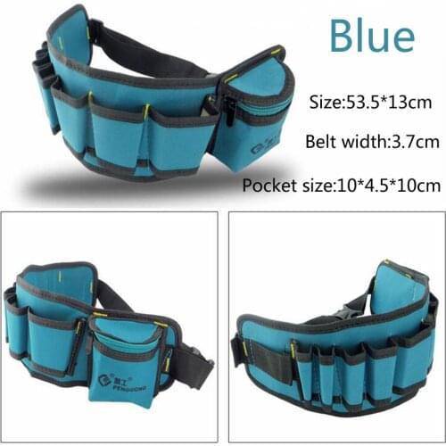 Multi-color Electricians Tool Belt Repair Pouch Pocket Tool Waist Bag Multifunctional Waterproof Carpenter Oxford cloth Tool Bag
