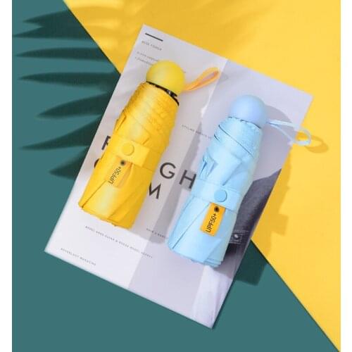 Fashion Folding Umbrella Rain Women Gift Men Mini Pocket Parasol Girls Anti-UV Waterproof Portable Travel capsule UMBRELLAS