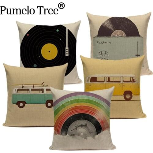 Cartoon style pillow cover cushions for sofa Custom throw pillows Cartoon car decorative pillows Dropshipping cushion cover