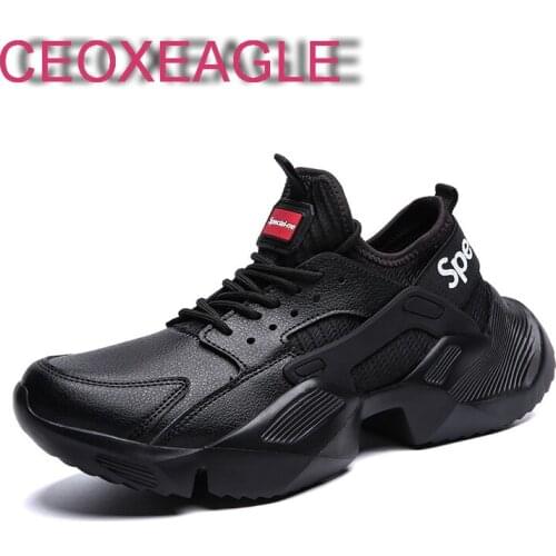 Steel Toe Cap Men Running Shoes for Work Puncture-Proof Safety Shoes Boots Casual Working Footwear Lightweight Sneakers Chaussur