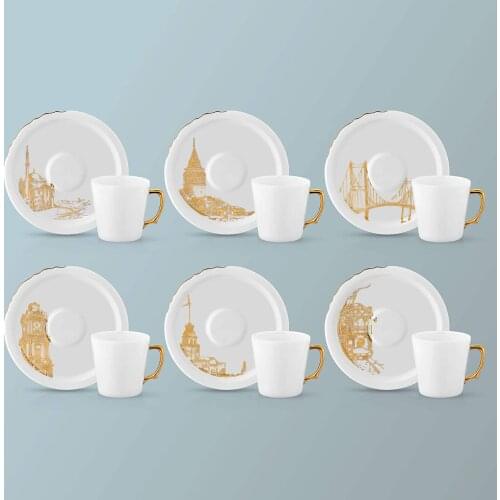 Koleksiyon Eser-i Istanbul Tea Cup Set for 6 Pieces