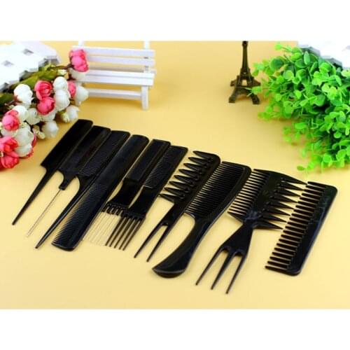 10pcs/Set Professional Hair Brush Comb Salon Barber Hair Combs Hairbrush Hairdressing Combs Hair Care Styling Tools Hair Care
