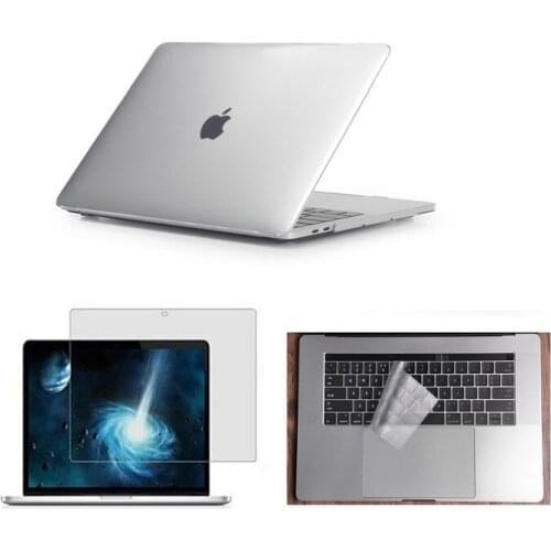 Crystal Clear Laptop Hard Case Shell+keyboard Cover+Screen Film Only For Apple Macbook Pro 13 Air New Model A1932 Release 2018