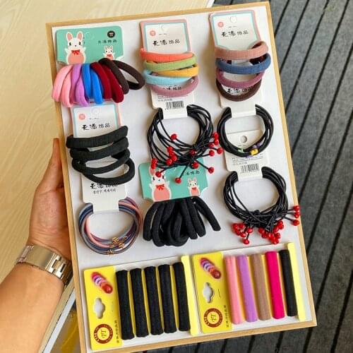 New Girls Hair bands Hair Accessories color Elastic Rubber Band Hair band Headwear Ponytail Holder Gum Girl Headband Ornaments