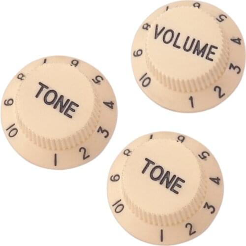 Tooyful 3 Pcs Guitar Speed Control Knobs 1 Volume 2 Tone for ocaster ST SQ Electric Guitar Parts Accessory