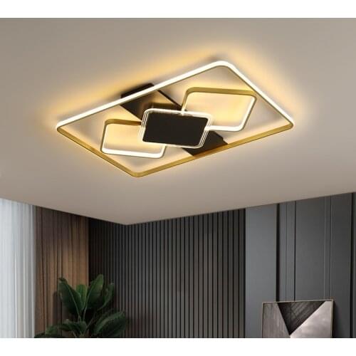 2021 New Arrival Led Ceiling Lamp Rectangular Aluminum Living Room Bedroom Light Nordic Simple Modern Thin Acrylic Lighting