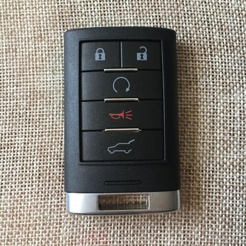 5 Button Car Keyless Intelligent Smart Remote Key 315Mhz with ID46 Chip for Cadillac SRX XTS ATS Key Case Key Shell NBG009768T