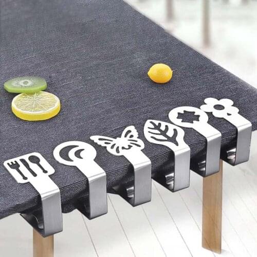 6Pcs Adjustable Sewing Clips Cute Tablecloth Clips Stainless Steel Table Cloth Holder Triangle Fixed Fabric Cloth Sewing DIY